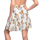 The Foxy Pizza Chef Women's Skater Skirt (AOP)